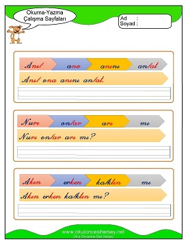 ı sesi Grubu Çalışma Sayfaları